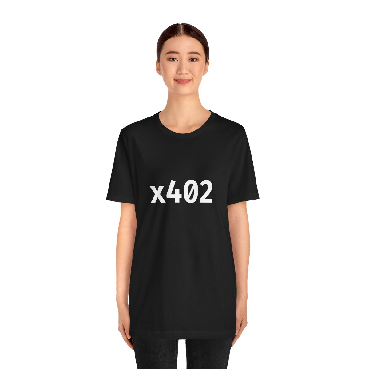 x402 T-Shirt, Payments Over HTTP Protocol Tee, Slashed Zero Coding Font, Crypto Developer Gift, Programmer Shirt, Unisex — on model, front