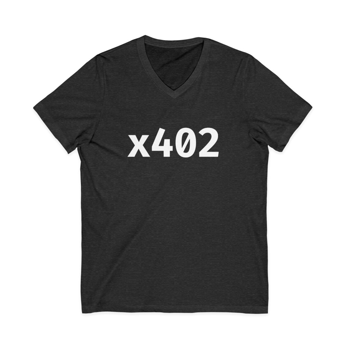 x402 V-Neck Tee, Bella Canvas Cotton V Neck with ForgeMesh Sleeve Logo, Payments Over HTTP, Developer Gift, Unisex