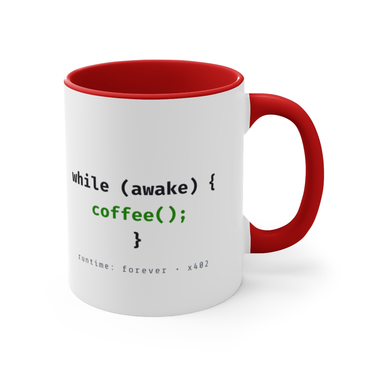 While Awake Coffee Loop Mug - Programmer Code Mug, Funny Developer Coffee Gift, 11oz